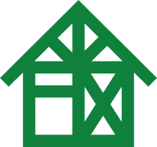 建築構造を表す家のアイコン
